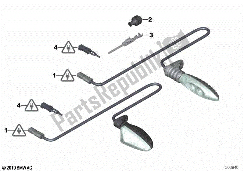 Todas las partes para Conector De Reparación, Lámpara Indicadora de BMW R 1250 GS K 50 2018 - 2021