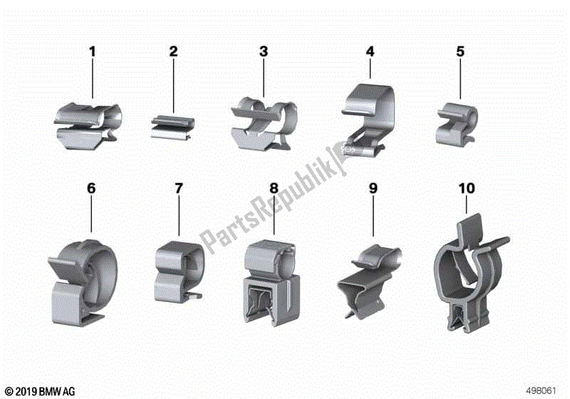 Todas las partes para Clips De Retención, Clips De Línea de BMW R 1250 GS K 50 2018 - 2021