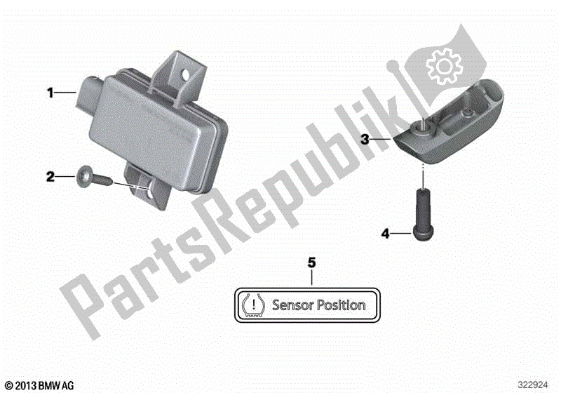 Todas las partes para Monitor De Presión De Neumáticos De Actualización de BMW R 1250 GS K 50 2018 - 2021