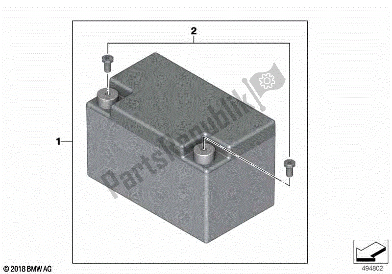 Todas las partes para Reequipamiento De La Batería De Iones De Litio de BMW R 1250 GS K 50 2018 - 2021