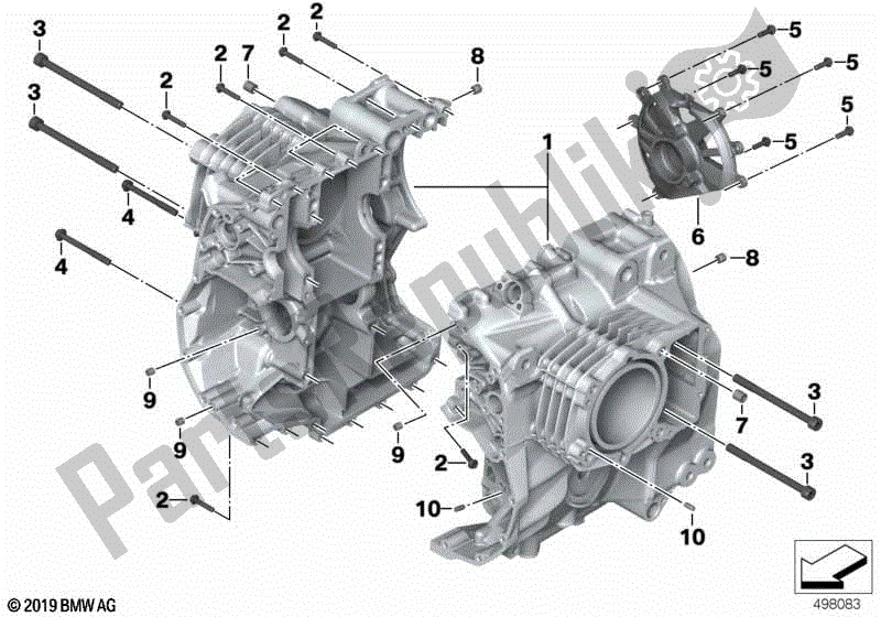 Todas las partes para Conexión Por Tornillo, Carcasa Del Motor de BMW R 1250 GS K 50 2018 - 2021