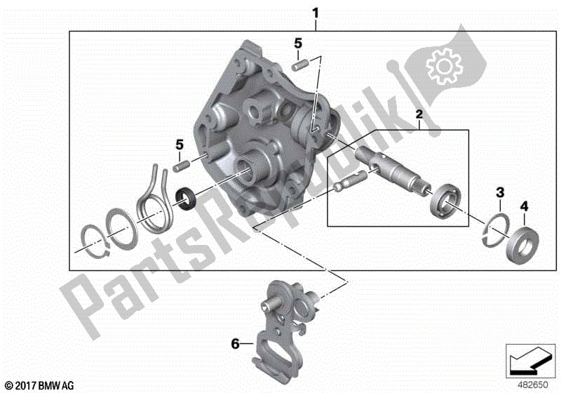 Todas las partes para Cubierta De La Caja De Control De Cambios de BMW R 1250 GS K 50 2018 - 2021