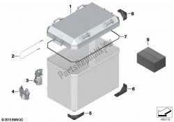 pièces détachées, valise en aluminium