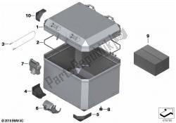 pezzi singoli per bauletto in alluminio