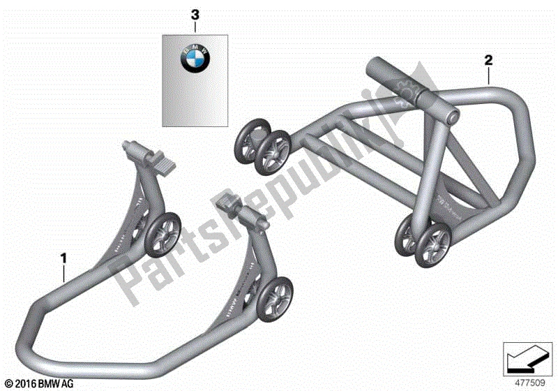 Todas las partes para Soporte Auxiliar de BMW R 1250 GS Adventure K 51 2018 - 2021