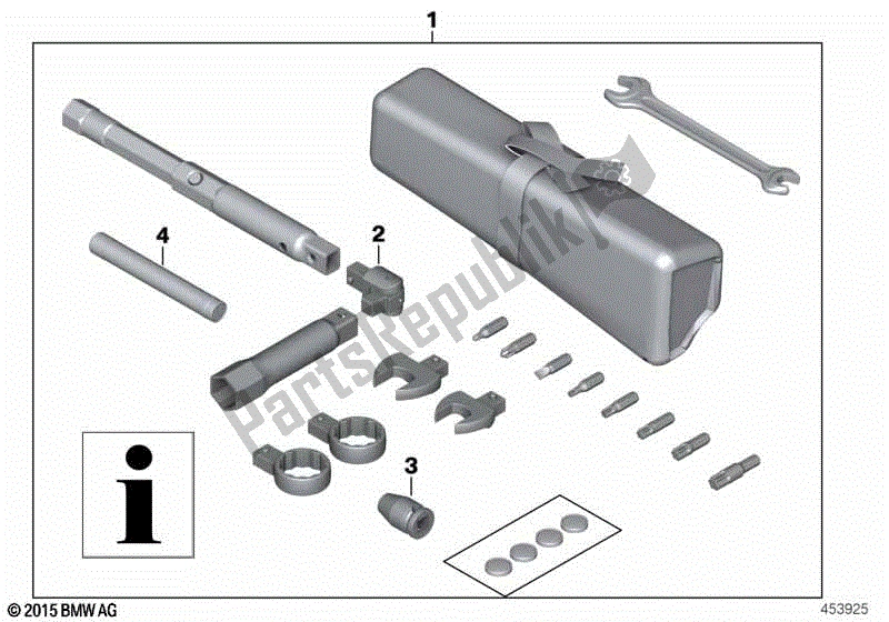 Todas las partes para Herramienta De Coche, Kit De Servicio de BMW R 1250 GS Adventure K 51 2018 - 2021