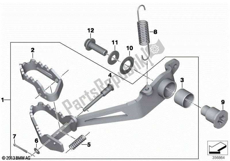 All parts for the Footbrake Lever, Adjustable of the BMW R 1250 GS Adventure K 51 2018 - 2021