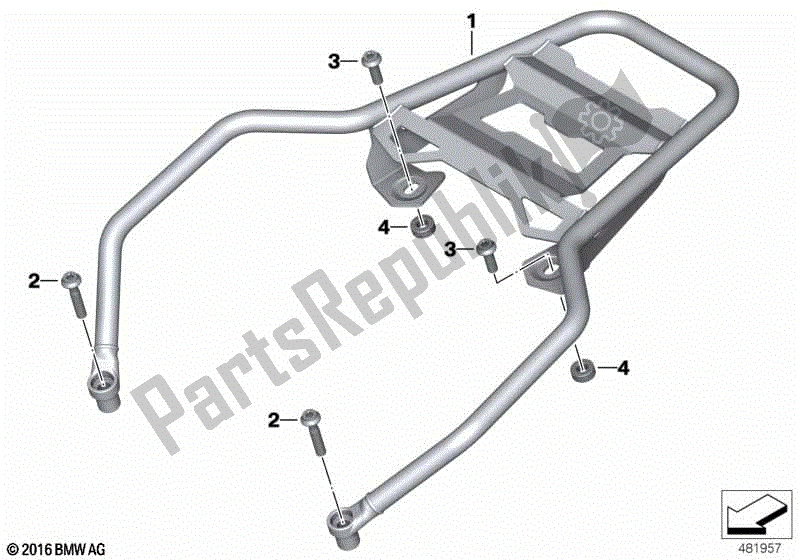 Todas las partes para Rejilla De Equipaje de BMW R 1250 GS Adventure K 51 2018 - 2021