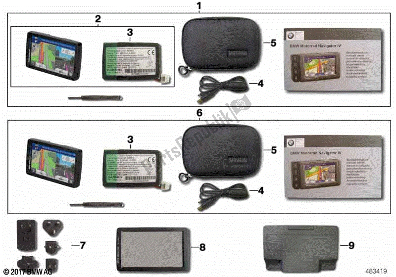 Todas las partes para Navigator Vi Sin Soporte De Montaje de BMW R 1250 GS Adventure K 51 2018 - 2021