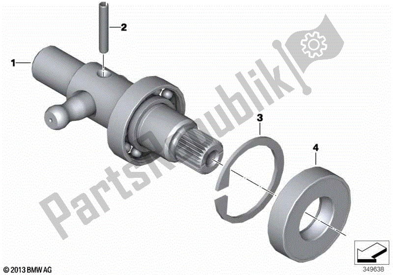 Todas las partes para Eje Selector de BMW R 1250 GS Adventure K 51 2018 - 2021