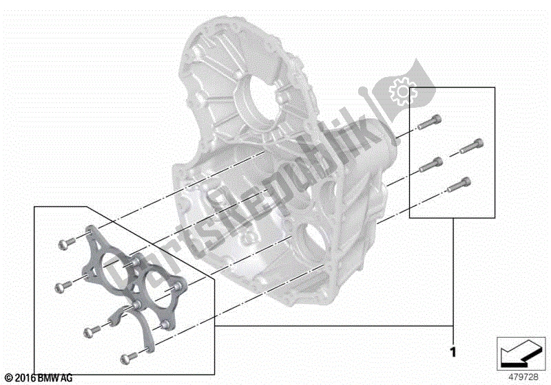 Todas las partes para Establecer Panel De Soporte De Cojinetes de BMW R 1250 GS Adventure K 51 2018 - 2021