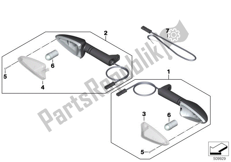 Todas las partes para Señales De Giro, Frente de BMW R 1250 GS Adventure K 51 2018 - 2021