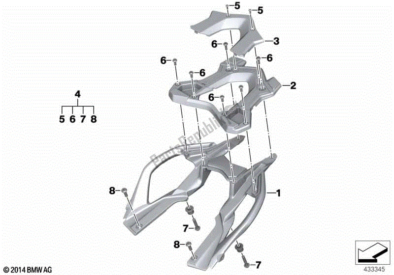 Todas las partes para Soporte F Caja Superior de BMW R 1250R K 53 2018 - 2021