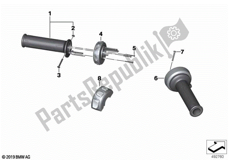 Todas las partes para Reequipamiento Para Puños Calefactables de BMW R 1250R K 53 2018 - 2021