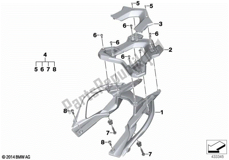 Todas las partes para Soporte F Caja Superior de BMW R 1250 RS K 54 2018 - 2021