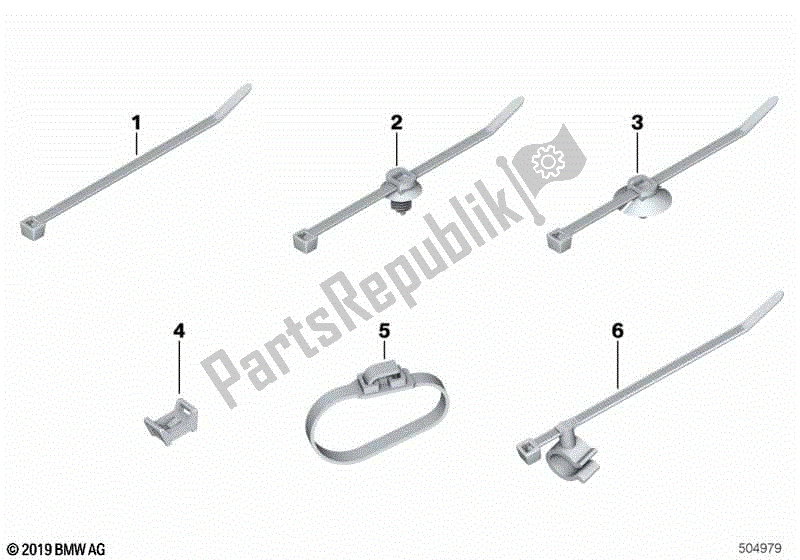 All parts for the Cable Tie, Cable Tie With Bracket of the BMW R 1250 RS K 54 2018 - 2021