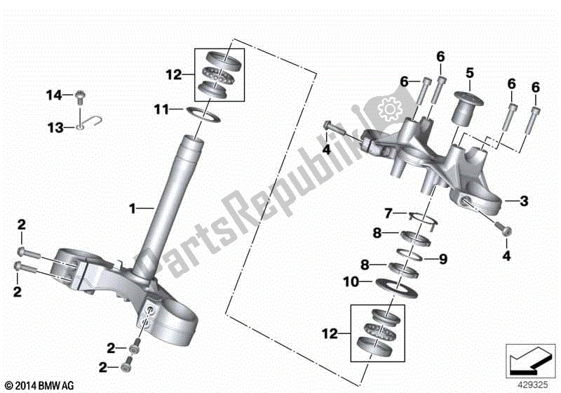 Todas las partes para Soporte De Horquilla, Inferior / Superior de BMW R 1250 RS K 54 2018 - 2021