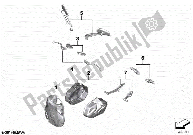 Todas las partes para Opción 719 de BMW R 1250 RS K 54 2018 - 2021