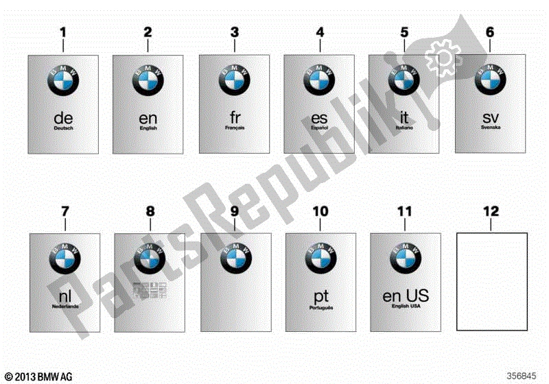 Todas las partes para Manual Del Propietario de BMW R 1250 RS K 54 2018 - 2021