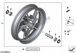 roda fundida retrofit, dianteira, opção 719