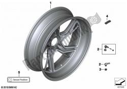 roda fundida retrofit, traseira, opção 719