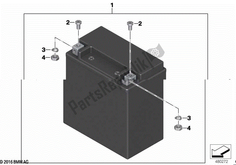 Toutes les pièces pour le Batterie Agm du BMW R 1250 RT K 52 2018 - 2021