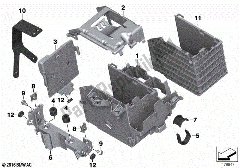 Toutes les pièces pour le Plateau De Batterie du BMW R 1250 RT K 52 2018 - 2021