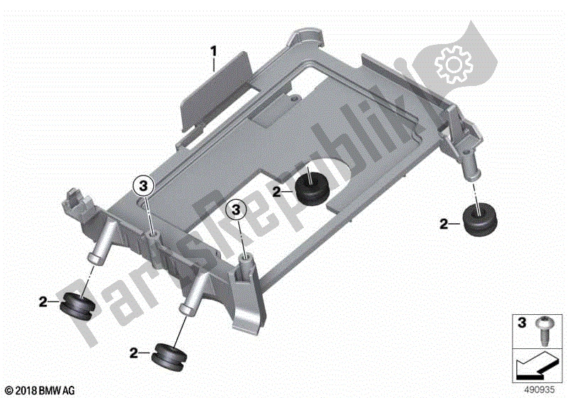 Todas las partes para Soporte, Unidad De Control de BMW R 1250 RT K 52 2018 - 2021