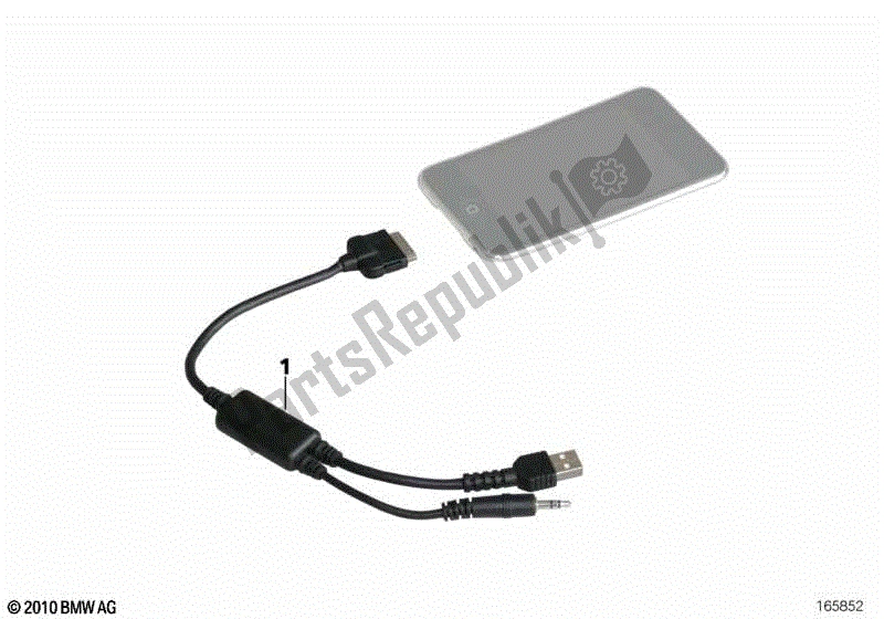 Todas las partes para Adaptador De Cable Para Apple Ipod de BMW R 1250 RT K 52 2018 - 2021