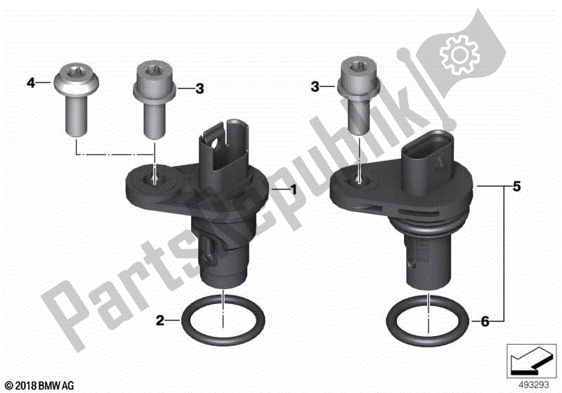 Toutes les pièces pour le Capteur De Position D'arbre à Cames du BMW R 1250 RT K 52 2018 - 2021