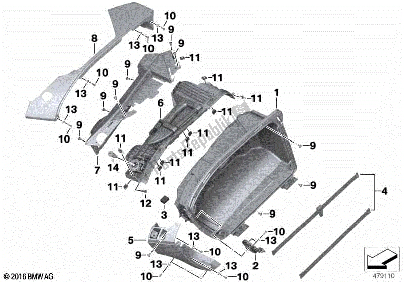 Todas las partes para Caso, Parte Inferior de BMW R 1250 RT K 52 2018 - 2021