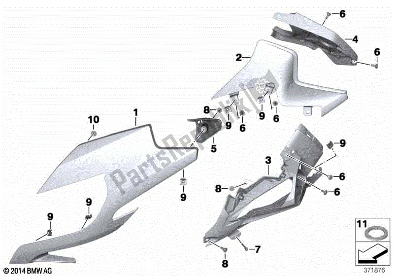 Toutes les pièces pour le Partie Supérieure Du Boîtier / Phare du BMW R 1250 RT K 52 2018 - 2021