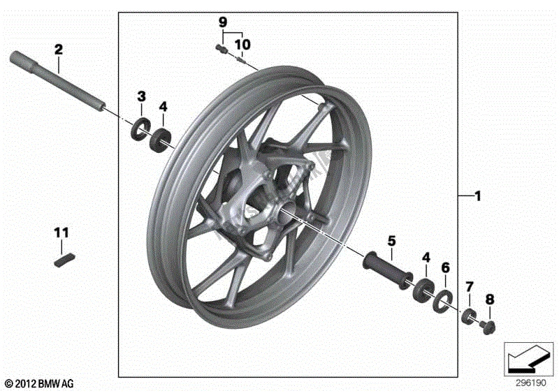 Toutes les pièces pour le Jante En Fonte, Avant du BMW R 1250 RT K 52 2018 - 2021