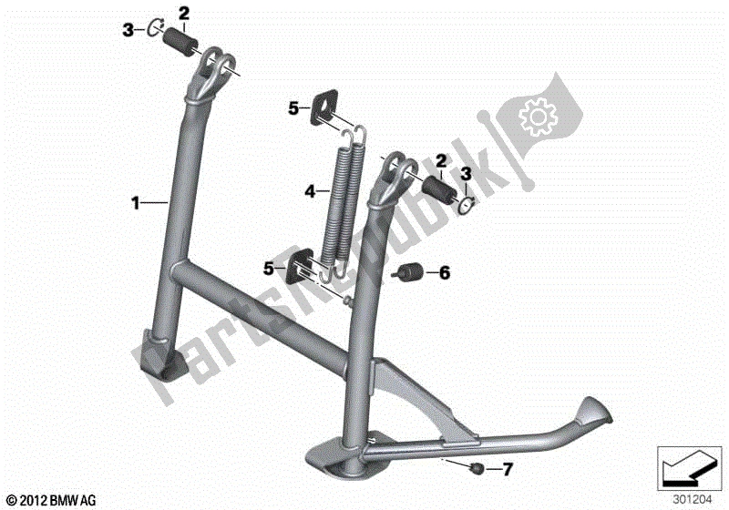 Todas las partes para Soporte Central de BMW R 1250 RT K 52 2018 - 2021