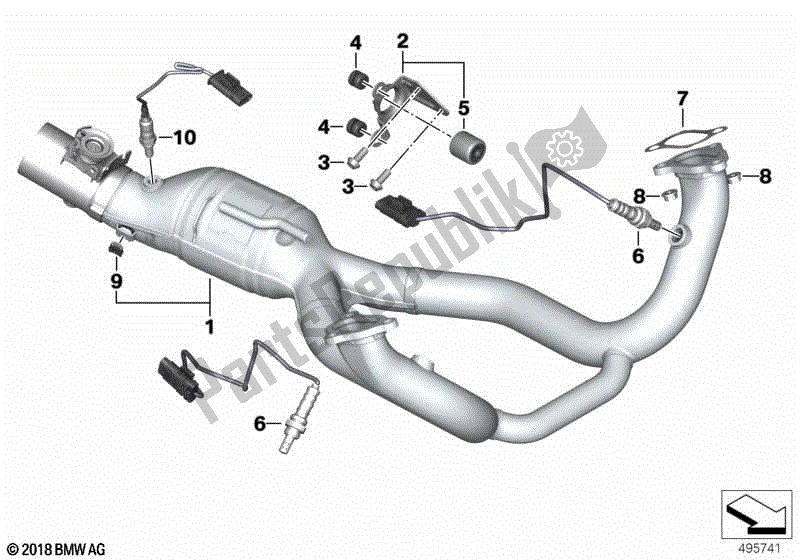 Todas las partes para Colector De Escape de BMW R 1250 RT K 52 2018 - 2021