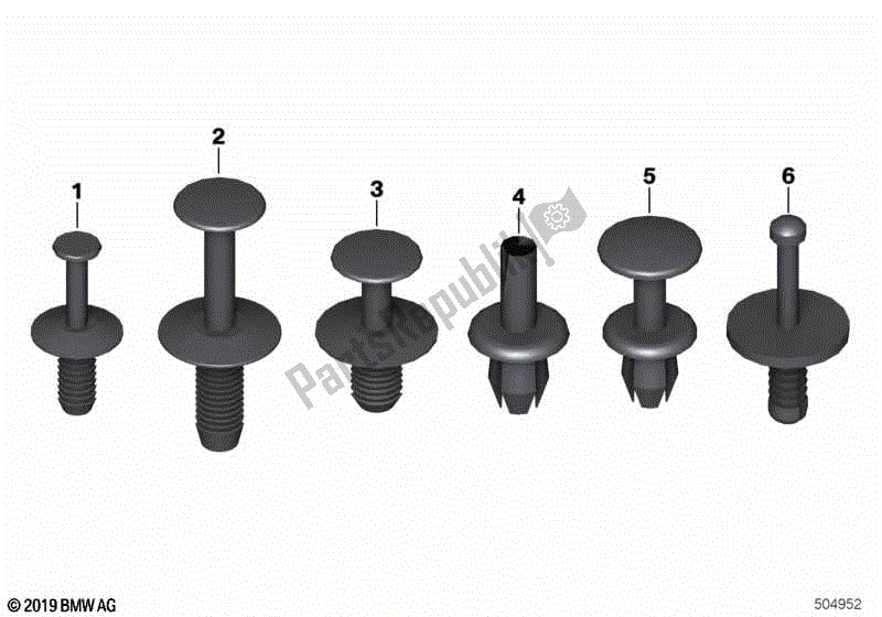 Todas las partes para Remache De Expansión de BMW R 1250 RT K 52 2018 - 2021