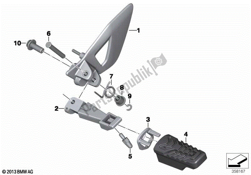 Toutes les pièces pour le Repose-pied, Avant du BMW R 1250 RT K 52 2018 - 2021