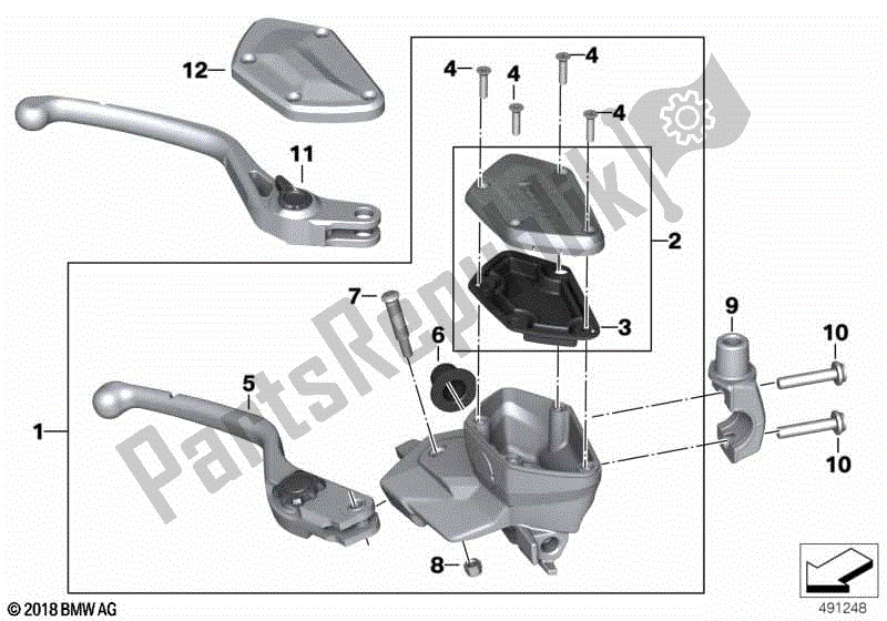 Toutes les pièces pour le Levier De Frein à Main du BMW R 1250 RT K 52 2018 - 2021