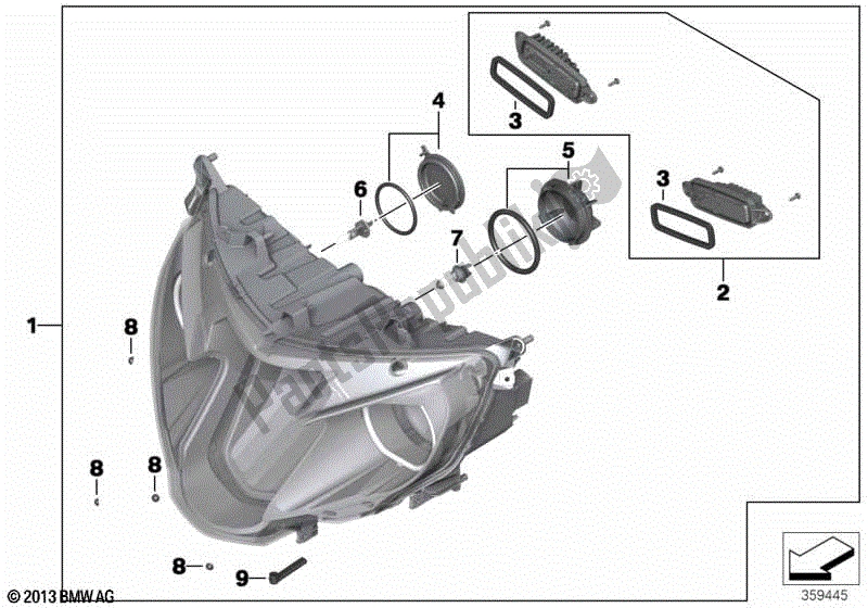 Toutes les pièces pour le Phare Ii du BMW R 1250 RT K 52 2018 - 2021