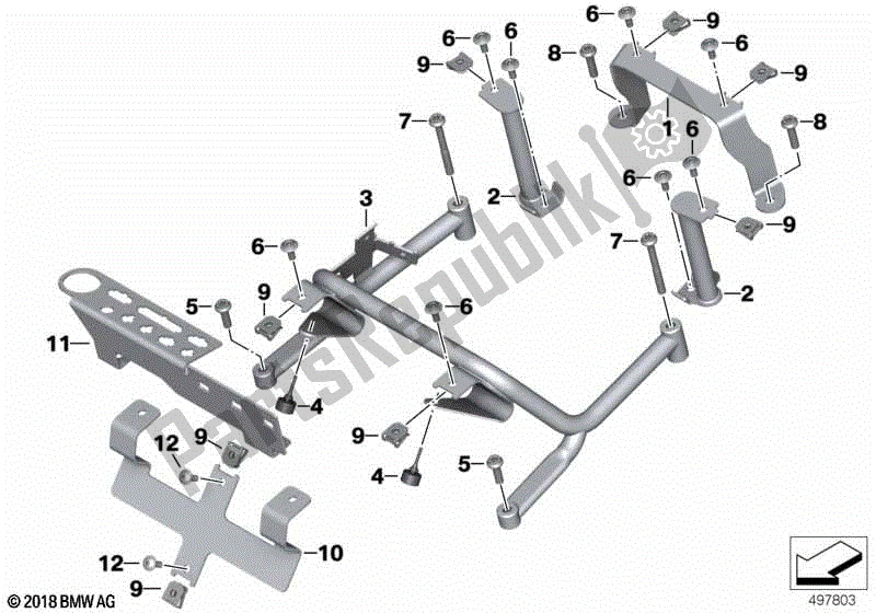 Toutes les pièces pour le Support Pour Boîtier émetteur-récepteur Radio du BMW R 1250 RT K 52 2018 - 2021