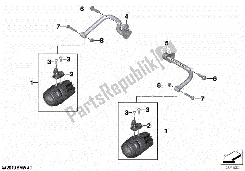 Toutes les pièces pour le Phare Auxiliaire à Led 