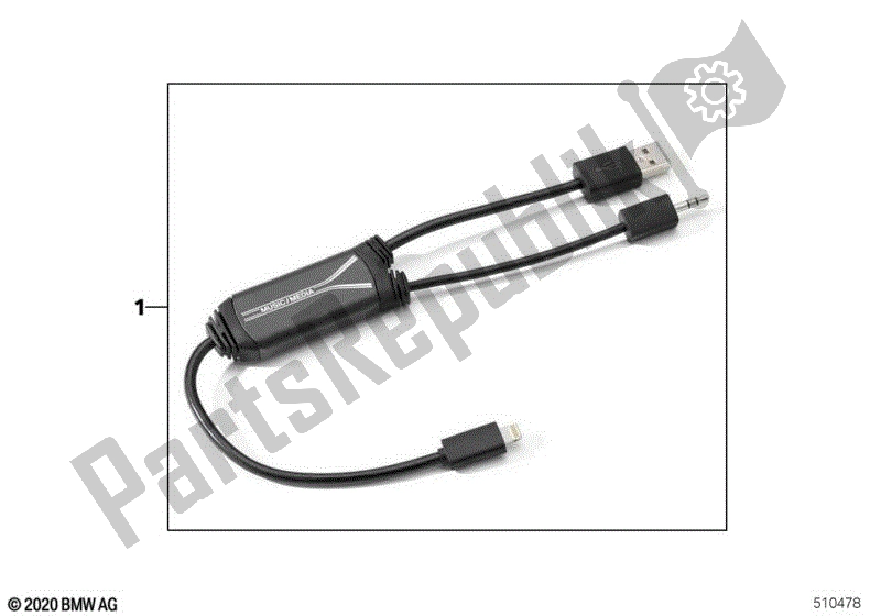 Toutes les pièces pour le Adaptateur Musique / Média du BMW R 1250 RT K 52 2018 - 2021