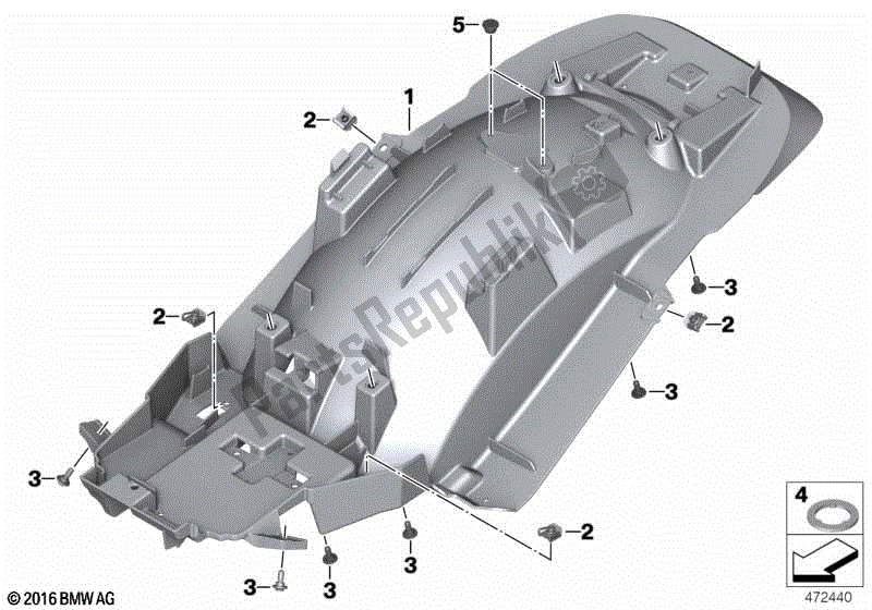 Toutes les pièces pour le Enjoliveur De Roue Arrière, Arrière du BMW R 1250 RT K 52 2018 - 2021