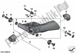 Rear wheel swinging arm