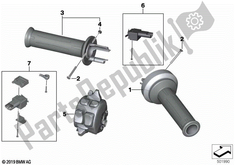 Todas las partes para Reacondicionamiento Del Control De Crucero de BMW R 1250 RT K 52 2018 - 2021