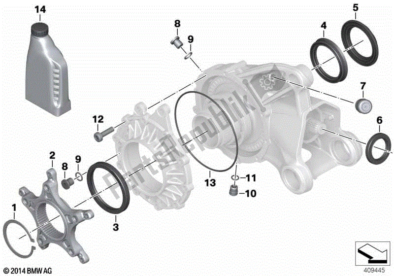 Toutes les pièces pour le Réducteur à Angle Droit, Pièces Détachées du BMW R 1250 RT K 52 2018 - 2021