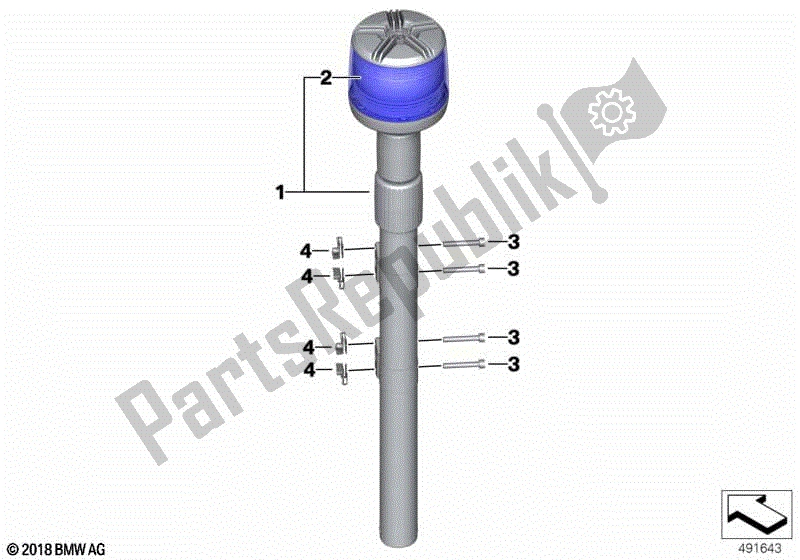 Todas las partes para Luz Giratoria de BMW R 1250 RT K 52 2018 - 2021