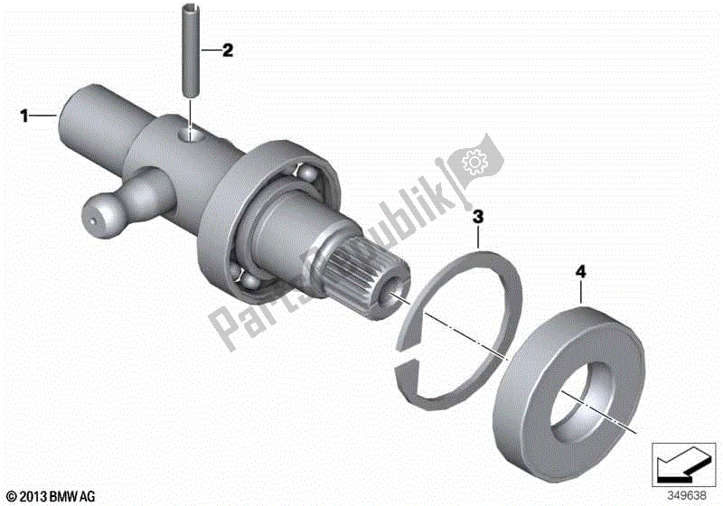 Todas las partes para Eje Selector de BMW R 1250 RT K 52 2018 - 2021