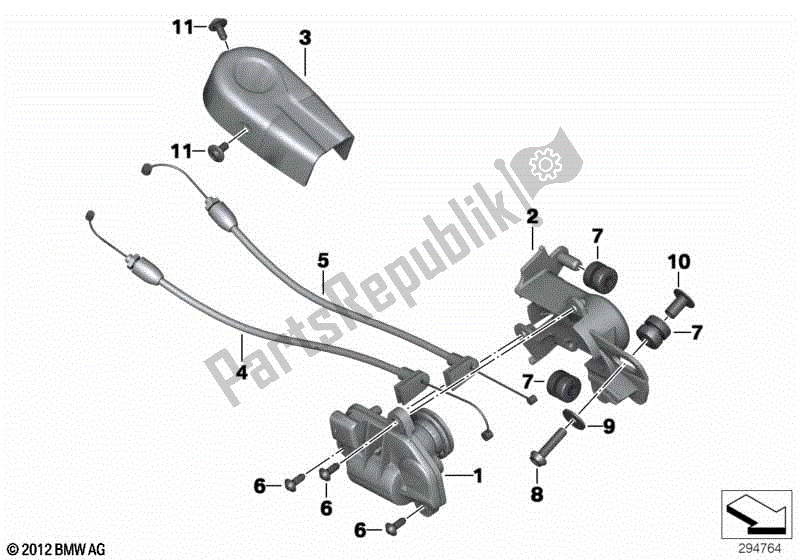 Toutes les pièces pour le Unité Servo, Volet D'échappement du BMW R 1250 RT K 52 2018 - 2021