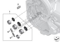 jeu de cames côté moteur de transmission roulement